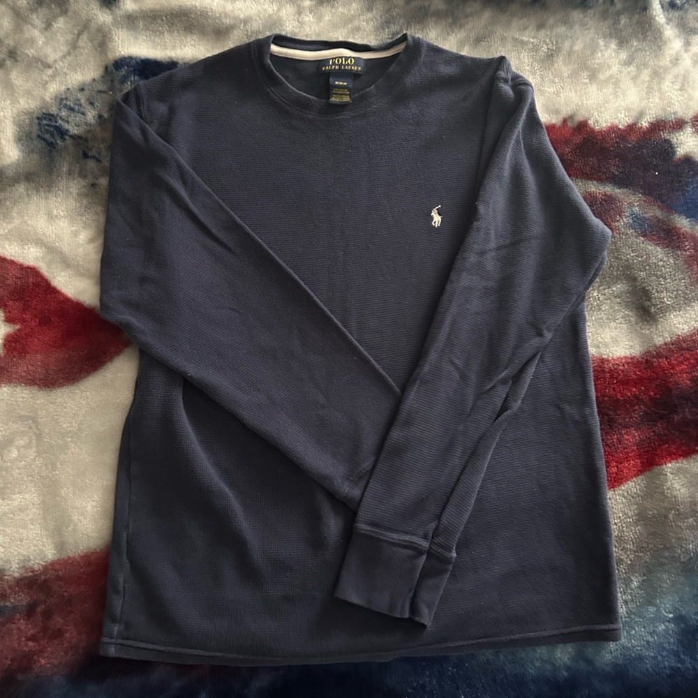Polo by Ralph Lauren Men's Navy Long Sleeve Shirt